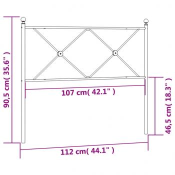 Kopfteil Metall Weiß 107 cm