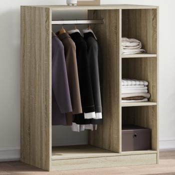 ARDEBO.de - Kleiderschrank Schwarz 77x48x102 cm Holzwerkstoff