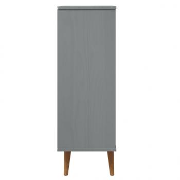 Schuhschrank MOLDE Grau 59,5x35x103 cm Massivholz Kiefer