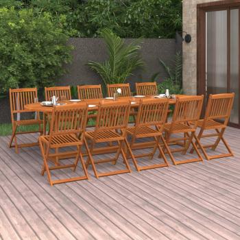 ARDEBO.de - 11-tlg. Garten-Essgruppe 280x90x75 cm Massivholz Akazie