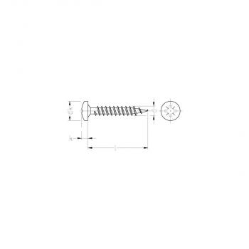 Joseph Dresselhaus 113502150560 JD-79Spanplattenschrauben, Pan Head Z, verzinkt, 5x60mm