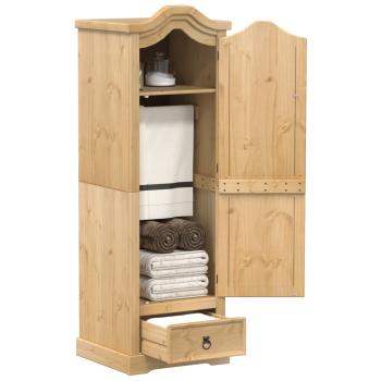 ARDEBO.de - Kleiderschrank Corona 55x52x170 cm Massivholz Kiefer