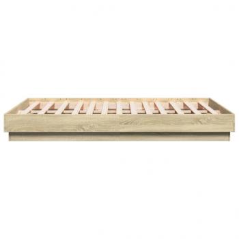 Bettgestell Sonoma-Eiche 120x190 cm Holzwerkstoff