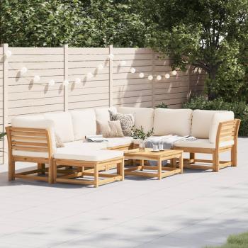 ARDEBO.de - 8-tlg. Garten-Lounge-Set mit Kissen Massivholz Akazie