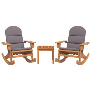 3-tlg. Garten-Lounge-Set Adirondack Massivholz Akazie