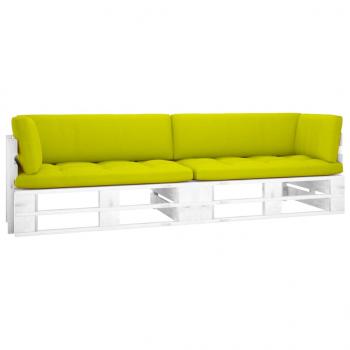 ARDEBO.de - 2-Sitzer-Palettensofa Weiß Imprägniertes Kiefernholz