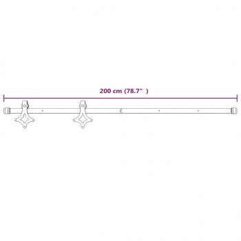 Schiebetürbeschlag 183 cm Stahl Weiß