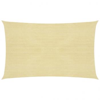 ARDEBO.de - Sonnensegel 160 g/m² Beige 2,5x4,5 m HDPE