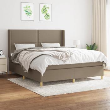 ARDEBO.de - Boxspringbett mit Matratze Taupe 160x200 cm Stoff