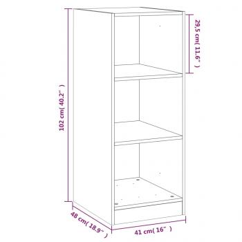 Kleiderschrank Schwarz 48x41x102 cm Holzwerkstoff