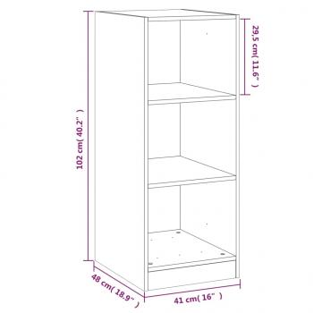 Kleiderschrank Braun Eichen-Optik 48x41x102 cm Holzwerkstoff