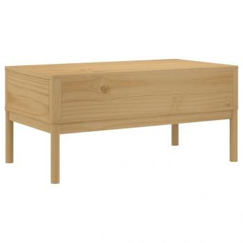 Couchtisch FLORO Wachsbraun 99x55,5x45 cm Massivholz Kiefer