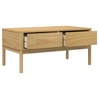 Couchtisch FLORO Wachsbraun 99x55,5x45 cm Massivholz Kiefer