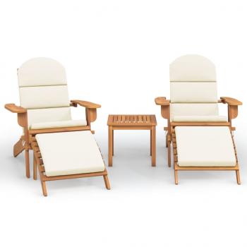 3-tlg. Garten-Lounge-Set Adirondack Massivholz Akazie