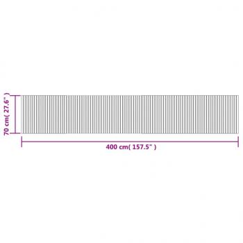 Teppich Rechteckig Schwarz 70x400 cm Bambus