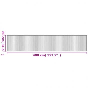 Teppich Rechteckig Braun 80x400 cm Bambus