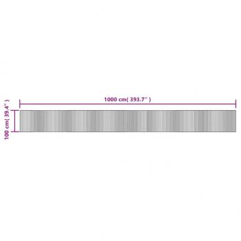 Teppich Rechteckig Hell Natur 100x1000 cm Bambus