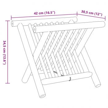 Zeitschriftenständer 42x30,5x34,5 cm Bambus