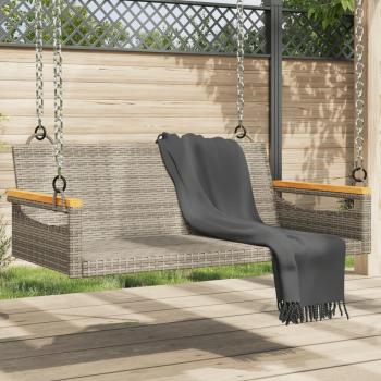 ARDEBO.de - Hängebank Grau 109x62x40 cm Poly Rattan