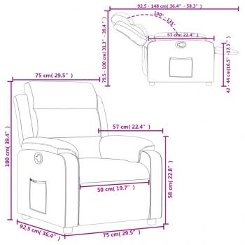 Relaxsessel Dunkelbraun Stoff