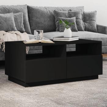 ARDEBO.de - Couchtisch mit LED-Leuchten Schwarz 90x49x40 cm