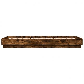 Bettgestell Räuchereiche 100x200 cm Holzwerkstoff