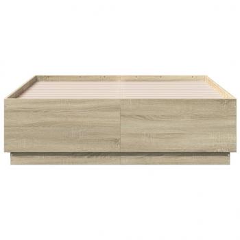 Bettgestell Sonoma-Eiche 140x190 cm Holzwerkstoff