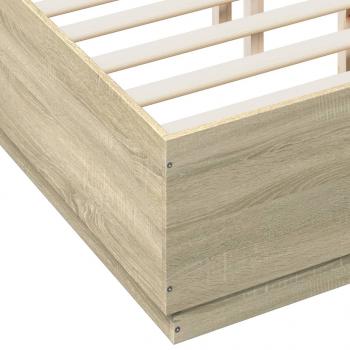 Bettgestell Sonoma-Eiche 140x190 cm Holzwerkstoff