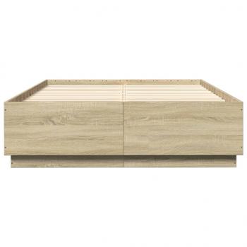 Bettgestell Sonoma-Eiche 120x200 cm Holzwerkstoff