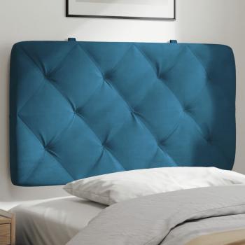 ARDEBO.de - Kopfteil-Kissen Blau 90 cm Samt