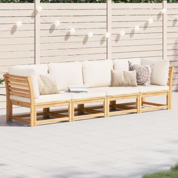 ARDEBO.de - 4-tlg. Garten-Lounge-Set mit Kissen Massivholz Akazie