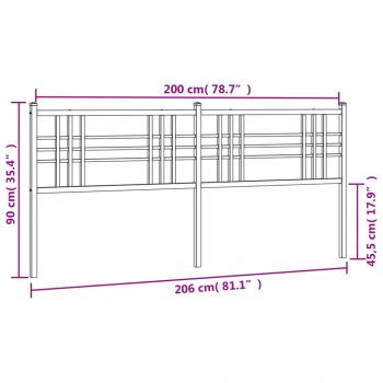 Kopfteil Metall Weiß 200 cm