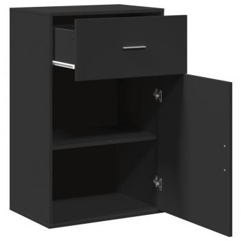 Beistellschrank Schwarz 56,5x39x90 cm Holzwerkstoff