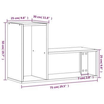 TV-Schränke 2 Stk. Braun Eichen-Optik 75x30x50 cm Holzwerkstoff