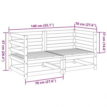 2-tlg. Garten-Sofagarnitur Kiefernholz Imprägniert