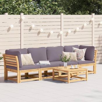 ARDEBO.de - 4-tlg. Garten-Lounge-Set mit Kissen Massivholz Akazie