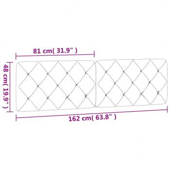 Kopfteil-Kissen Dunkelgrau 160 cm Samt