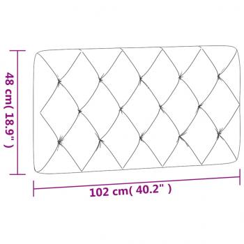 Kopfteil-Kissen Dunkelgrau 100 cm Samt