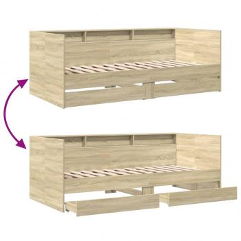 Tagesbett mit Schubladen Sonoma-Eiche 90x200 cm Holzwerkstoff