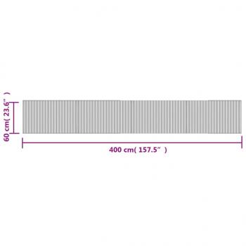 Teppich Rechteckig Dunkelbraun 60x400 cm Bambus