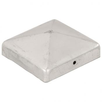 Pfostenkappen 6 Stk. Pyramide Verzinktes Metall 91 x 91 mm  