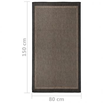 Outdoor-Teppich Flachgewebe 80x150 cm Dunkelbraun