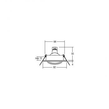 Brumberg Einbaustrahler GX5,3, 50W, chrom (2034.03)