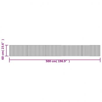 Teppich Rechteckig Grau 60x500 cm Bambus