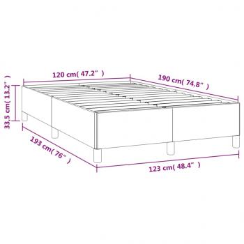 Bettgestell Schwarz 120x190 cm Stoff