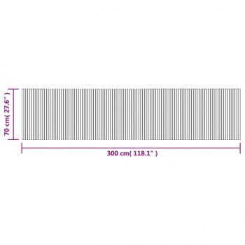 Teppich Rechteckig Dunkelbraun 70x300 cm Bambus