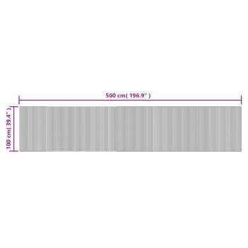 Teppich Rechteckig Grau 100x500 cm Bambus