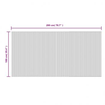 Teppich Rechteckig Hell Natur 100x200 cm Bambus