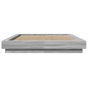 Bettgestell Grau Sonoma 135x190 cm Holzwerkstoff