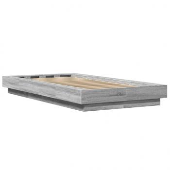 Bettgestell Grau Sonoma 90x190 cm Holzwerkstoff